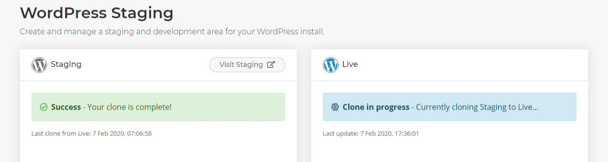 Wordpress staging made simple